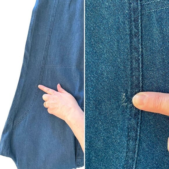 Women Within Size 22W Modern Fit Jeans Cargo Pants Needs Button Closure Blue - Picture 4 of 11